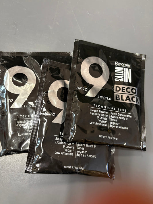Recamier Deco Black Professional Bleach – Up to 9 Levels of Lift, Dust